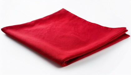 table cloth kitchen isolated red napkin on white background top view