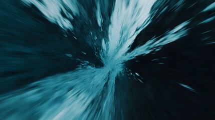 Turquoise aquamarine and teal underwater abstract with cinematic motion blur depth of field and shimmering light rays at sunset