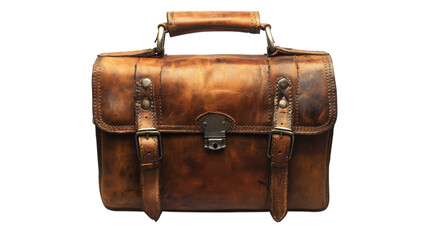 Vintage leather satchel showcases craftsmanship and durability for everyday use and style