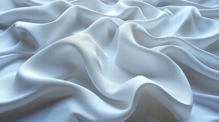 Obraz premium Simple yet elegant white silk fabric displaying a smooth and luxurious texture