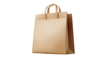 Plain brown shopping bag ready for carrying groceries or gifts in a casual setting