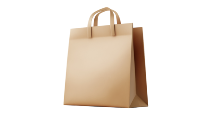Plain brown shopping bag ready for carrying groceries or gifts in a casual setting