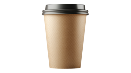 Coffee cup ready for a warm beverage at a cafe in the morning sunshine