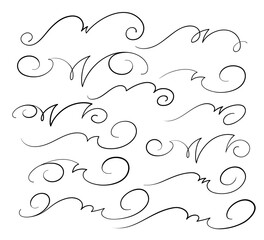 Set of  decorative elements for design isolated, editable. From the largest and best collection of decorative elements .