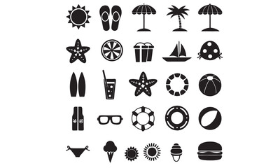 Obraz premium summer icon vector