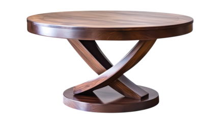 Modern wooden table with unique design showcasing craftsmanship suitable for dining or living spaces