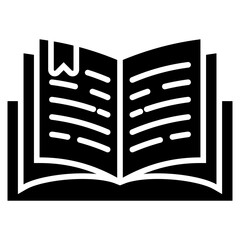 Open Book Glyph Icon