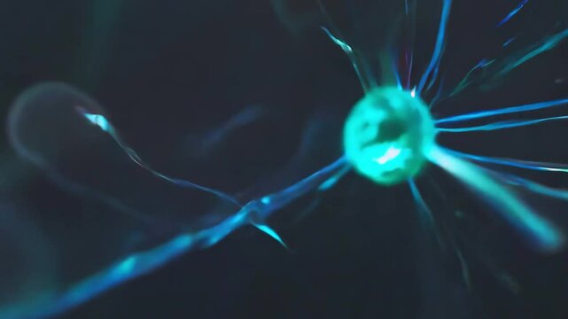 A highly detailed 3D-rendered visualization of futuristic neural cells with glowing synaptic connections, representing advanced biotechnology, artificial intelligence, and neuroscience.  
