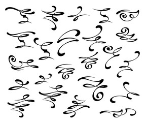 Set of  decorative elements for design isolated, editable. From the largest and best collection of decorative elements .