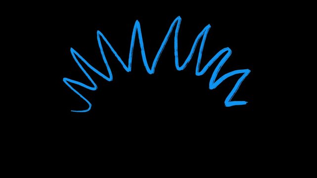 Shock Doodle Blue Color Animation Effect