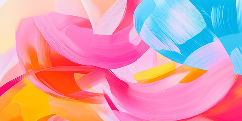An abstract colorful cheerful brushed stroke background color illustration
