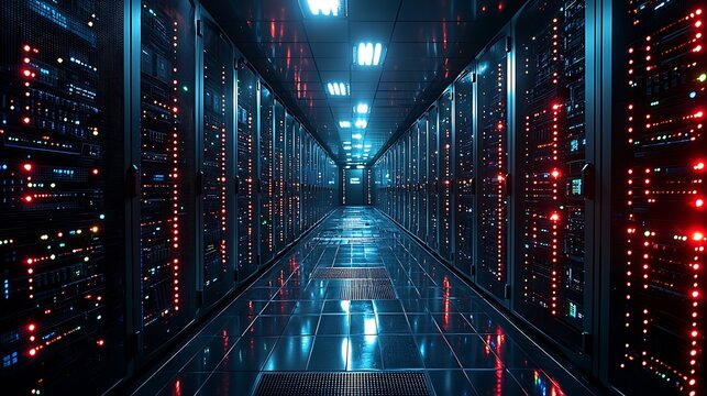 A powerful social network supported by data centers, with notifications alerting users, subcultures forming unique communities, and strategic social media marketing, - Powered by Adobe