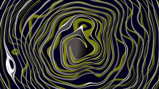 colorful wave lines moving chaotically in motion, the illusion of lines in motion on a dark background