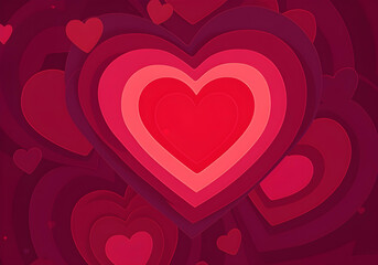 Colorful hearts background. Generative AI