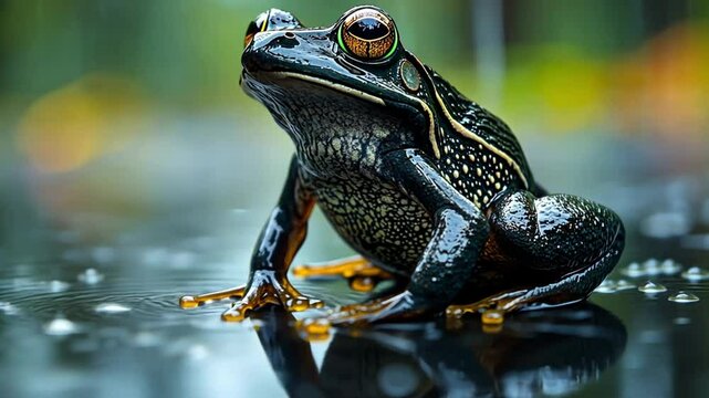 a frog in the swamp footage