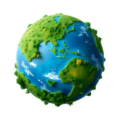 Fototapeta premium Vibrant Planet Earth with Detailed Land and Water Features