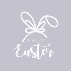 Obraz premium Elegant Easter card with bunny ears graphic.