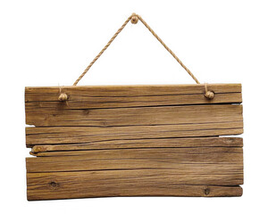 Rustic Wooden Hanging Sign Board With Rope