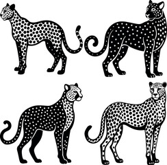 Cheetah Silhouette Vector Icon – Ideal for Sports & Adventure Projects.