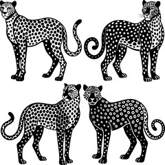 Cheetah Silhouette Vector Icon – Ideal for Sports & Adventure Projects.