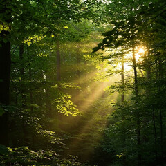 Obraz premium morning in the forest