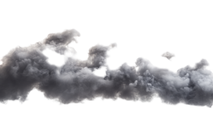 Dramatic smoke cloud on transparent background png white environment atmospheric content creative viewpoint