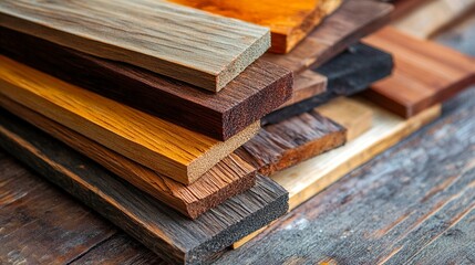 Naklejka premium Collection of Various Wood Types and Textures