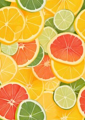 Citrus seamless background