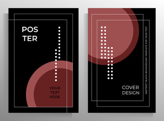 Cover design for brochure, booklet, book, poster, flyer. Set of vector geometric patterns. 