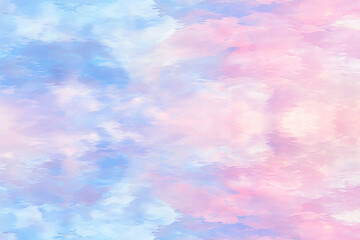 Soft pastel clouds blending in shades of blue and pink, creating a serene and dreamy atmosphere