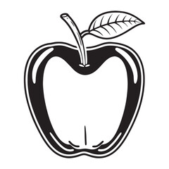 Apple icon vector silhouette symbol