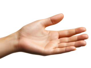 Open hand reaching out, inviting communication and connection in a warm, welcoming gesture for all occasions