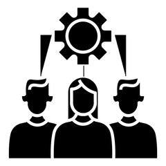 corporate brainstorming vector icon