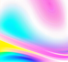 Obraz premium Neon gradient wave light in pink and blue tones on dark background creating futuristic and vibrant visuals for modern tech-inspired or artistic abstract.generative ai