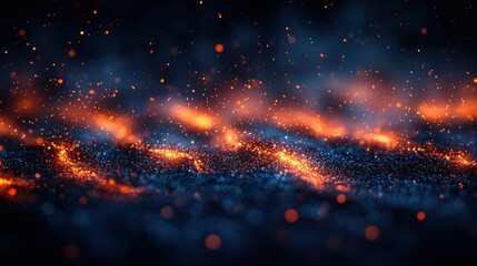 Fototapeta premium Beautiful abstract composition featuring a dynamic blur of orange and blue colors creating movement