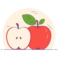 Apple icon vector silhouette symbol
