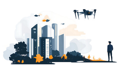 Businessman touch automated data management system to create reports with KPIs and indicators connected to the database. Data analysis with intelligent AI management system to create reports with KPIs