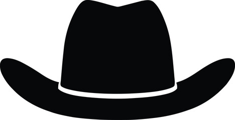 A black and white logo type hat silhouette design - hat icon design