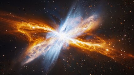 A quantum anomaly warps a nebula into a surreal fractal of interstellar light