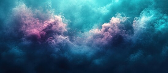 Obraz premium Dreamlike teal and pink cloudscape.