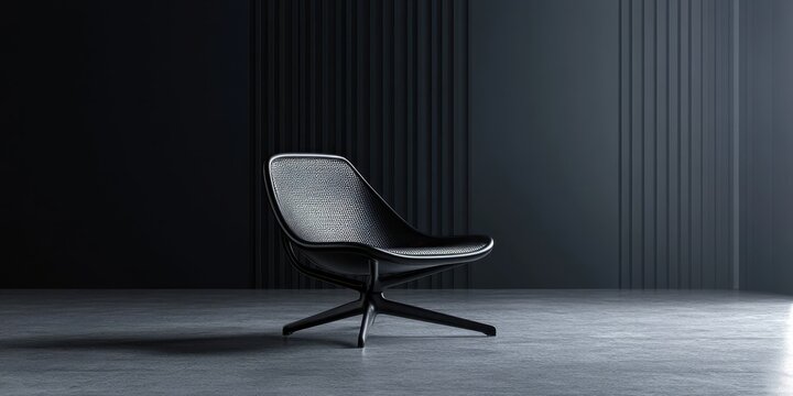 A detailed close-up of a chair positioned in a dimly lit room, illuminated by soft light streaming through a nearby window.