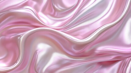 Fototapeta premium A detailed close-up of luxurious pink silk fabric showcasing its smooth and delicate texture.