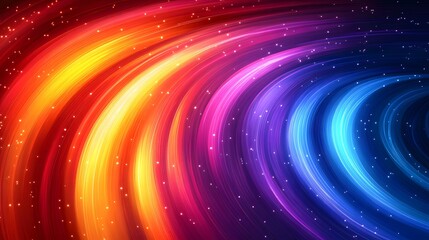 Enchanting colorful abstract background featuring stars and circles for a whimsical visual appeal