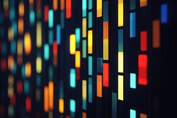 Colorful Abstract Background with Vertical Stripes and Shapes