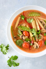 Tomato soup with the beans 