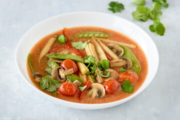 Tomato soup with the beans 