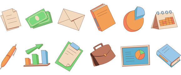 Business and Office Vector Icons Set