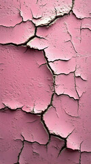 Obraz premium Cracked Pink Paint Texture