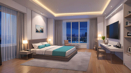 Anime Spacious room design