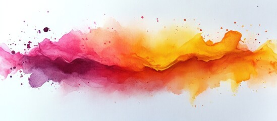 Obraz premium Abstract watercolor landscape in warm colors.